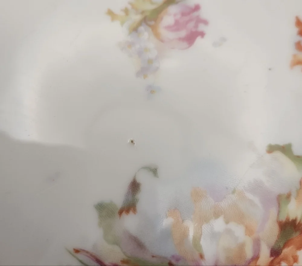 Vintage Floral Porcelain Serving Platter